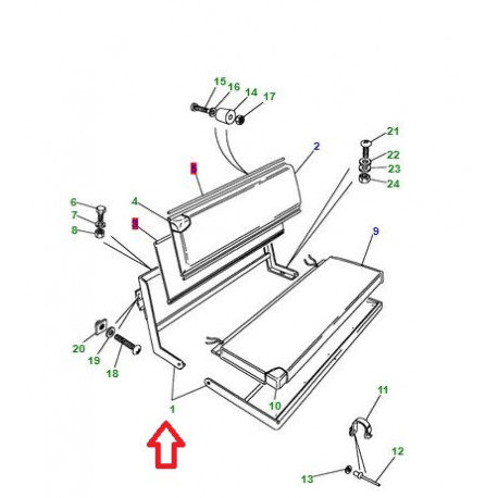 Land rover chassis banquette (MWC4822)