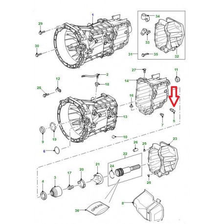 Land rover interrupteur feu de recul Defender (LR077773)