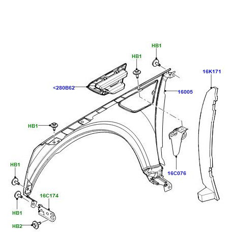 Land rover aile avant Freelander 2 (LR005867)