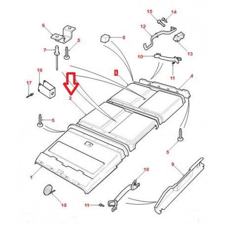 Land rover garnissage de pavillon Defender (LR033222)