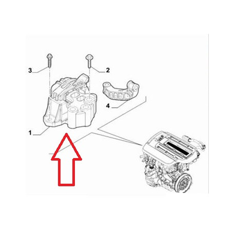 Mopar Support moteur droit RENEGADE (52097851PC)