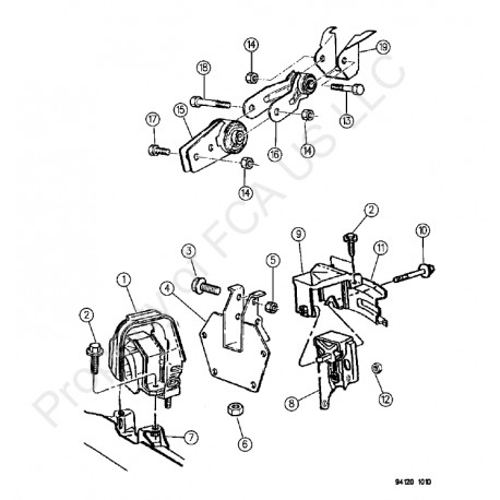 Mopar support moteur arriere (gros) Voyager ES (04668063)