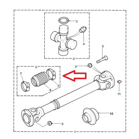 Land rover soufflet arbre de transmission avan Defender  Range Classic (276484)