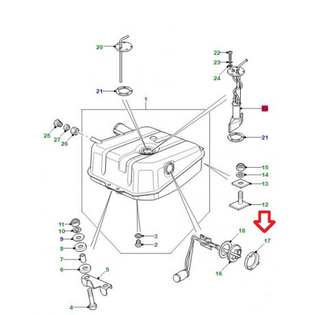 Jaguar Bague de verrouillage (ARA1501J)