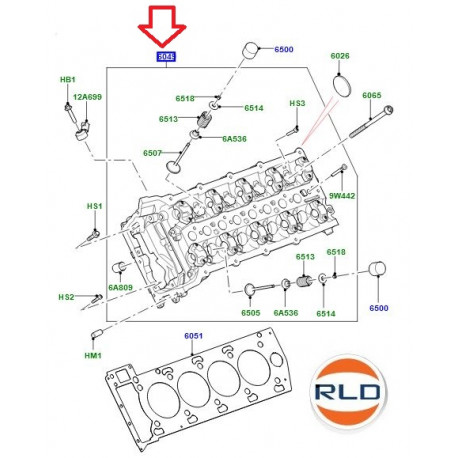 Land rover Culasse droite (LR101117)