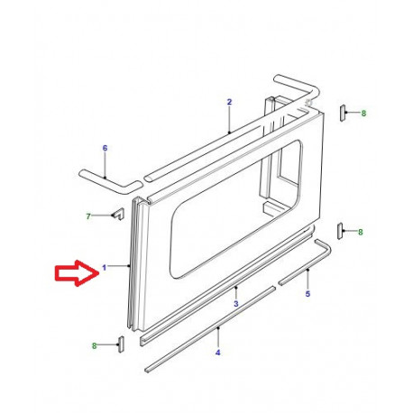 Land rover panneau lateral arriere gauche (ARR710270)