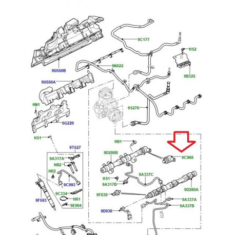 Land rover collecteur de combustible Range L405,  Sport (LR022983)