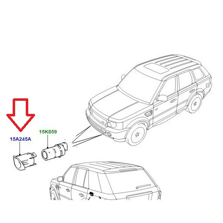 Land rover encadrement capteur aide stationnement Range Sport (VTJ500120PMA)