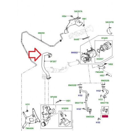 Land rover tuyau flexible Range Sport (LR026218)