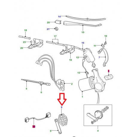 Land rover Patin caoutchouc essuie glace avant DEFENDER (150844)