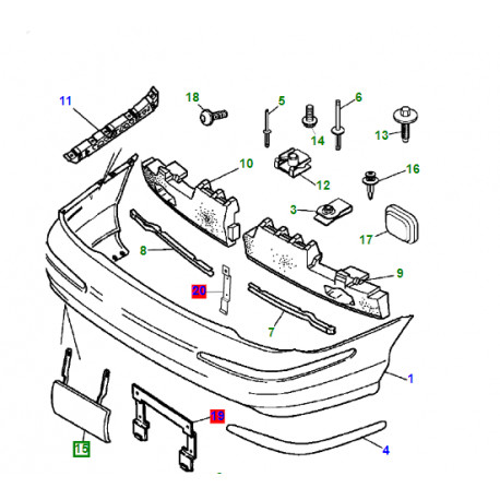 Jaguar cache oeil de remorquage S-Type (XR87650XXX)