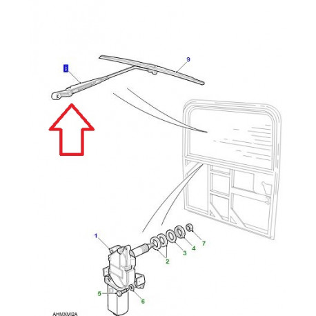 Land rover Bras essuie glace arriere DEFENDER (LR033006)