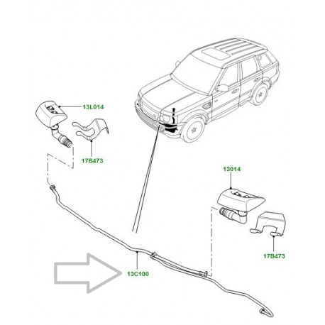 Land rover tuyau lave phare Range Sport (DNH500100)