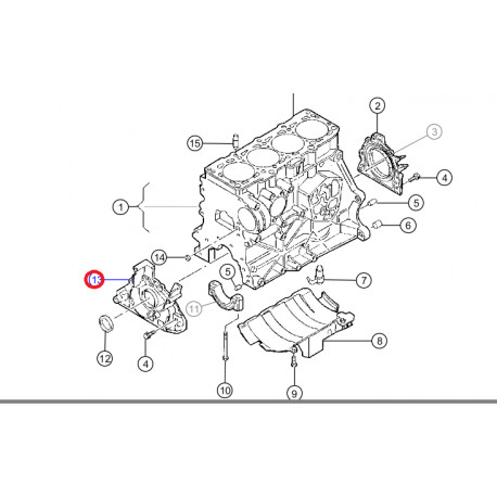 Mopar retenue de joint avant de vilebrequin (68034263AA)