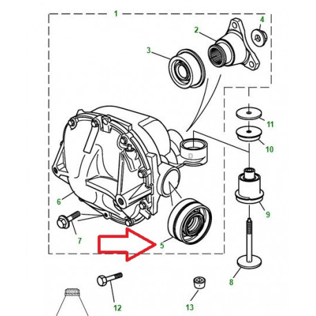 Jaguar joint d'huile d'arbre de sortie S-Type,  XF X250,  XJ6 X350,  XJ6 X358,  XJ8 X308 (XR821244)