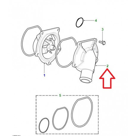 Land rover Couvercle pompe a eau DEFENDER (ERR7047)