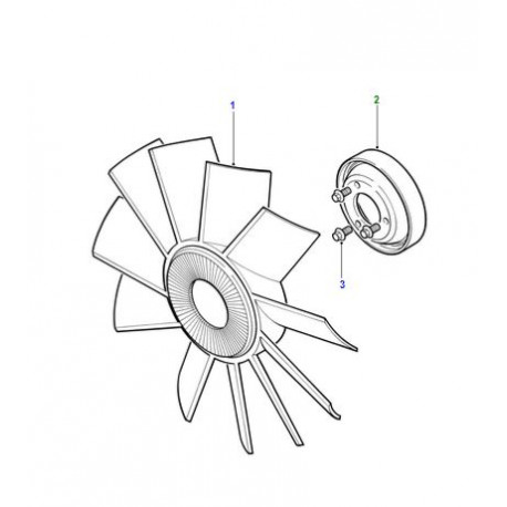 Land rover ventilateur Defender 90, 110, 130 et Discovery 2 (PGG500340)