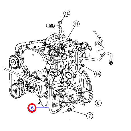 Mopar tuyau (55037802AC)