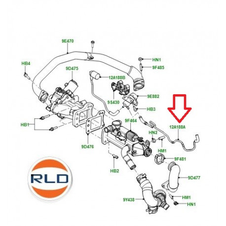 Land rover tuyau flexible a depression (LR010351)
