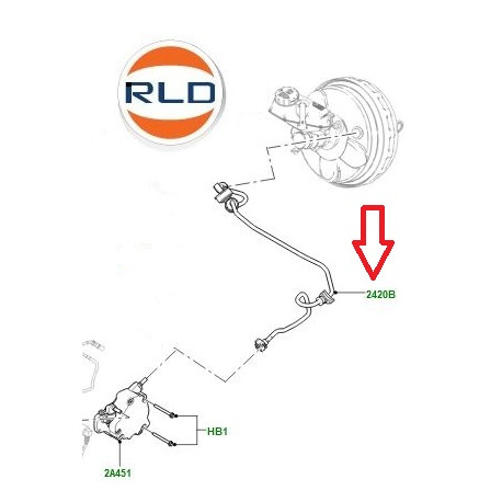 Land rover tube a depression (LR023215)