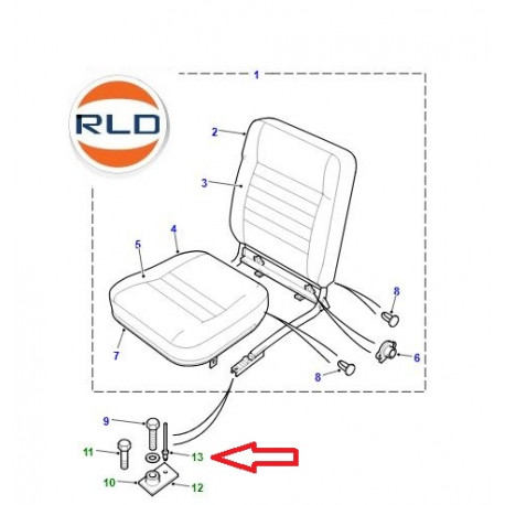 Land rover rivet (RU608313L)
