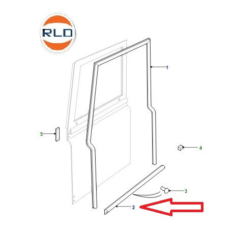 Land rover caoutchouc etancheite inferieur-porte Defender 90, 110, 130 (LR029309)