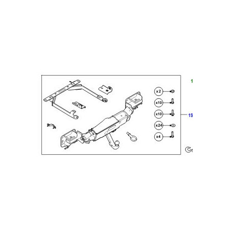 Land rover jeu dispositif attelage remorque Range Sport (VPLWT0111)