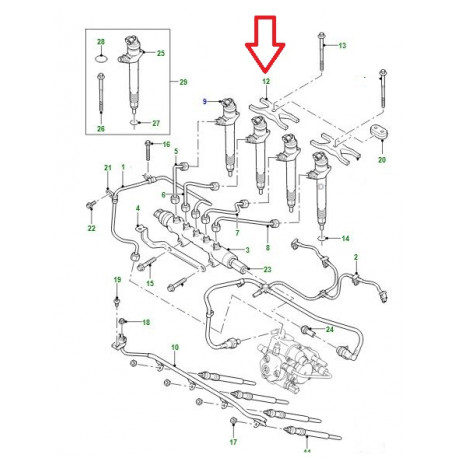 Oem Patte maintien injecteur (LR019167GB)