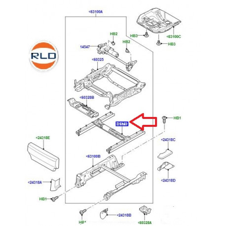 Land rover regleur de siege conducteur Range Sport (LR021398)