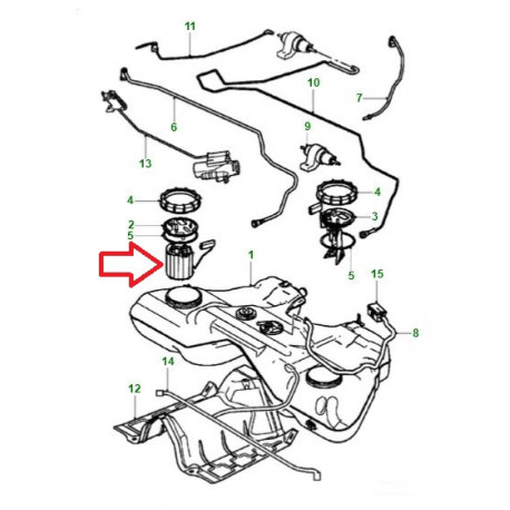 Jaguar pompe carburant S-Type,  XF X250,  XJ6 X350 (C2C35101)