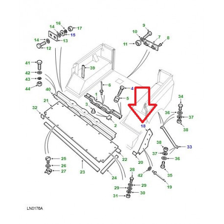 Land rover tole aile arriere gauche DEFENDER (MRC6437)