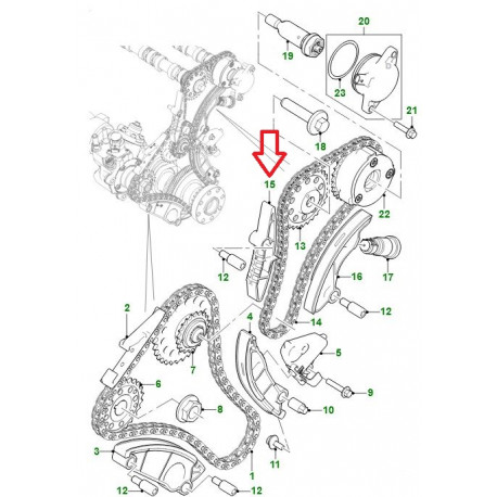 Jaguar guide chaine (AJ813325)