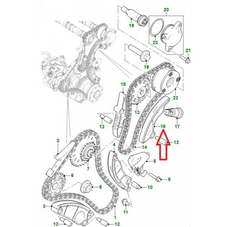 Jaguar tendeur de chaine (JDE36980)