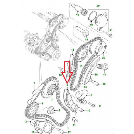 Jaguar tendeur de chaine (JDE40474)