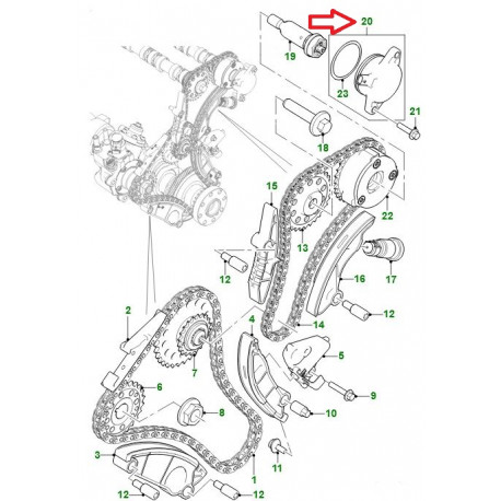 Jaguar Support solenoide distribution (JDE36995)