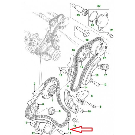 Jaguar chaine-distribution prim (JDE40593JAG)