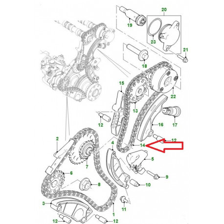 Jaguar CHAINE DISTRIBUT SECOND (JDE40737JAG)