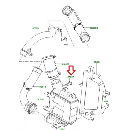 Land rover capteur temperature d'air aspire (LR071745)