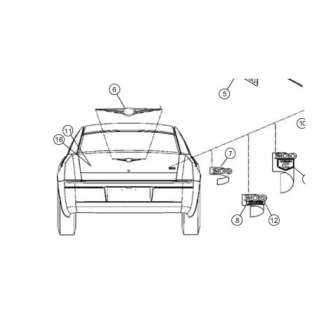 Mopar monogramme coffre 300c (04805988AB)