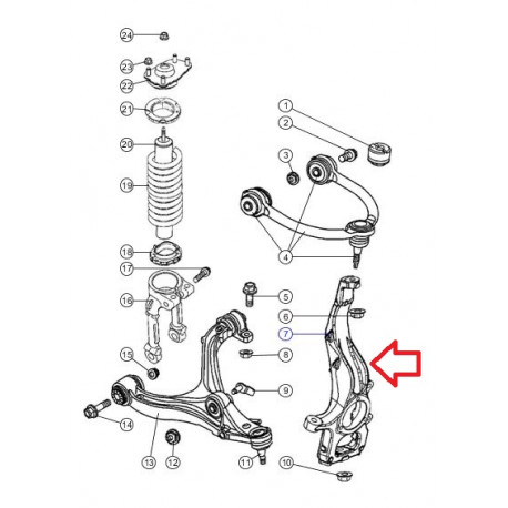 Mopar fusee avant droite (52090180AD)