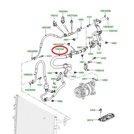 Land rover flexible climatisation Range Sport (LR019675)