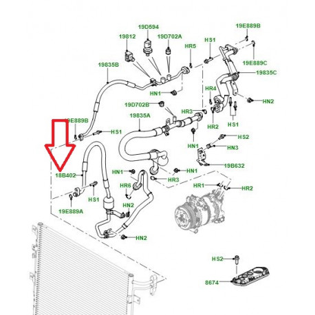 Land rover flexible climatisation Range Sport (LR013861)