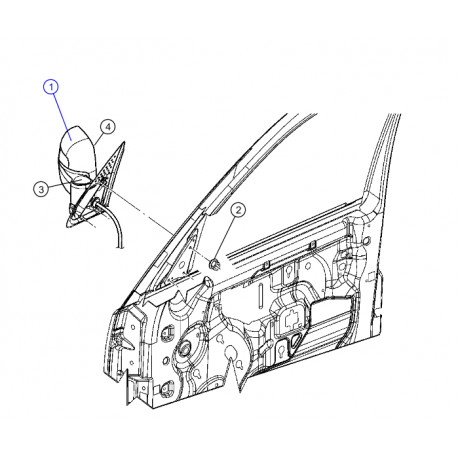 Mopar retroviseur gauche Cherokee KJ (55155847AI)