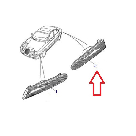 Jaguar reflecteur arriere droit (XR87612)