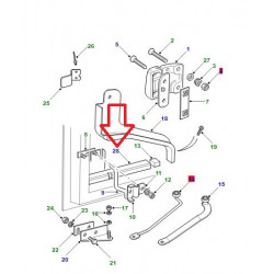 Support retenue porte arriere droite DEFENDER