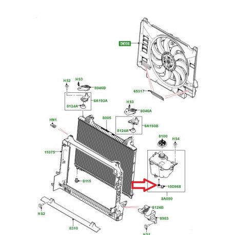 Land rover capteur niveau liquide de refoidissement (PCJ500030)