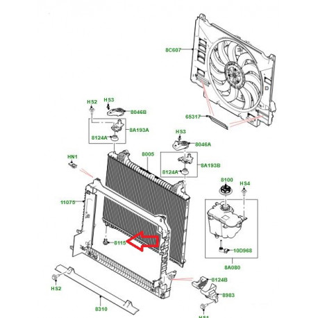 Land rover bouchon vidange radiateur (LR166141)