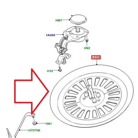 Commander protecteur roue de secours LAND ROVER (LR078960) pas cher sur RLD  Autos