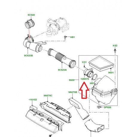 Land rover Debimetre air (LR071914)