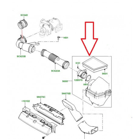 Land rover Boite a air VELAR (LR092243)